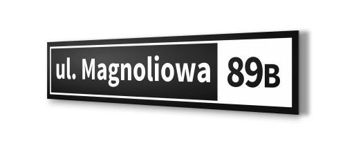Tabliczka tablica ADRESOWA CZARNA MAT Nr domu12x60
