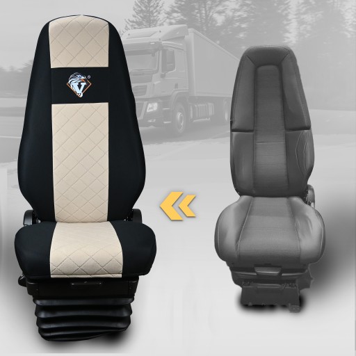 Pokrowce na fotele VOLVO FH 4 od 2013, FH 5 od 2021 1 pas BEŻ