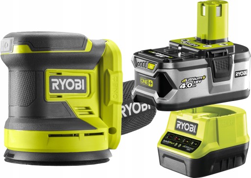 ЭКСЦЕНТРИЧЕСКАЯ ШЛИФОВАЛЬНАЯ МАШИНА RYOBI 18В 125мм RROS18 +4Ач