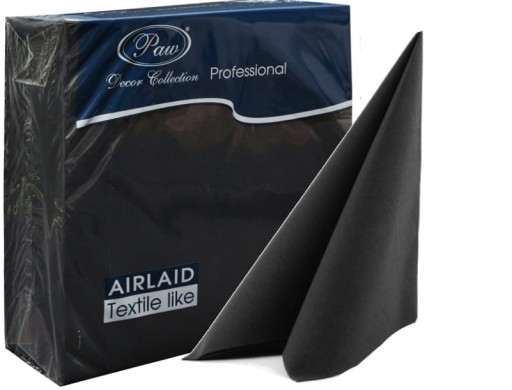 Serwetki Flizelinowe PROFESSIONAL CZARNE A50