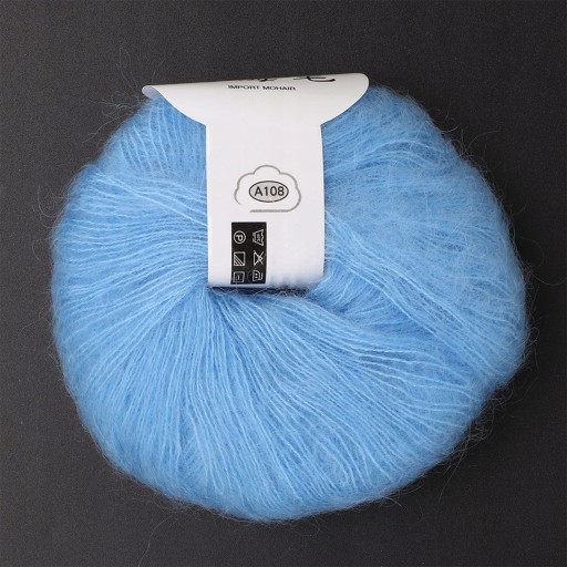 АНГОРА ПРЯЖА MOHER SILK СВЕТЛО-ГОЛУБАЯ 26г