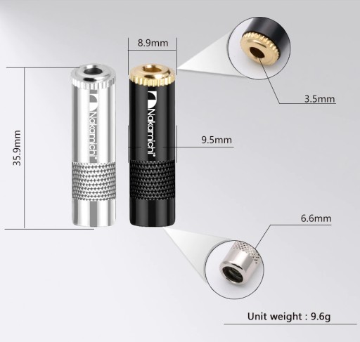 МИНИ-ДЖЕК 3,5 ММ 3-КОНТАКТНЫЙ NAKAMICHI STEREO 6 мм