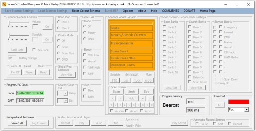 Сканер UNIDEN UBC 75 XLT CB AIRBAND ДЛЯ УСЛУГ ОВЧ УВЧ