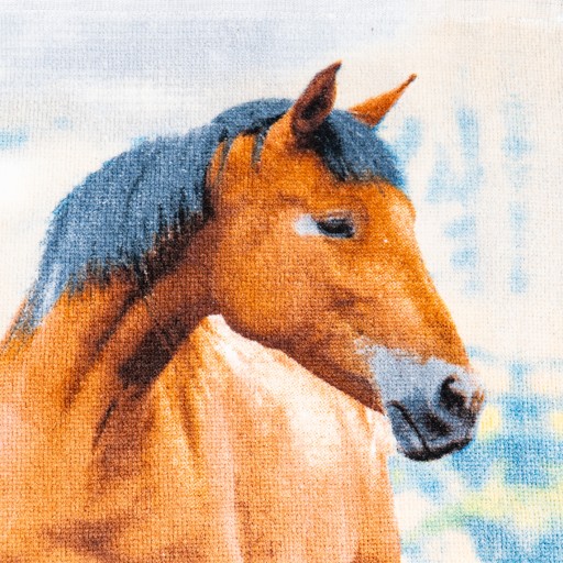 Ręcznik z haftem imię do przedszkola 30x50 Koń