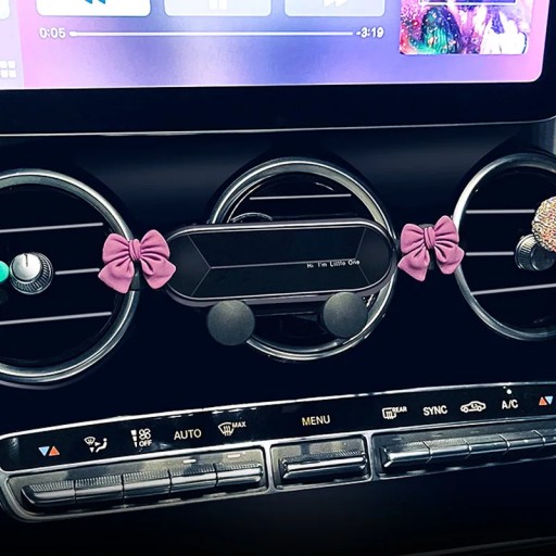 Очаровательный универсальный автомобильный держатель для телефона с бантиком и мультяшным бриллиантом Gravity B GPS-подставка