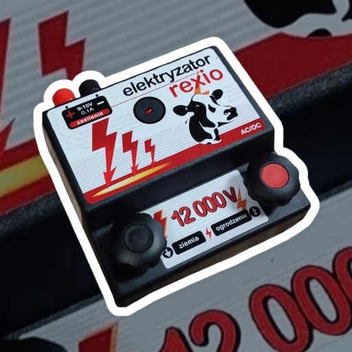 Elektryzator/pastuch dla psów, krów, koni - REXIO - 0,6J, mocny 12000V!