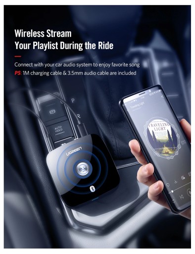 АДАПТЕР BLUETOOTH 5.0 RCA+AUX UGREEN aptX LL