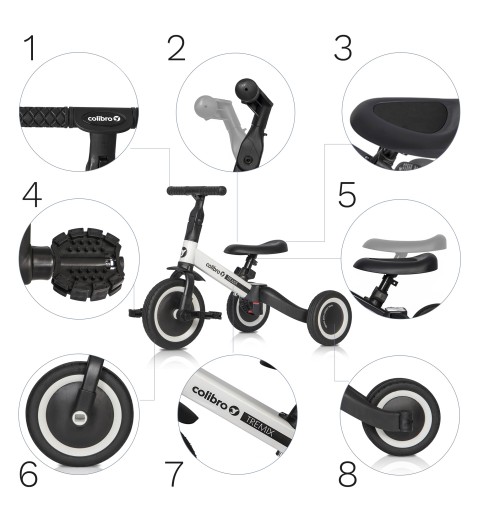 Беговел 4в1 TREMIX BIKE ТРЁХКОЛЕСНЫЙ РУЛЬ