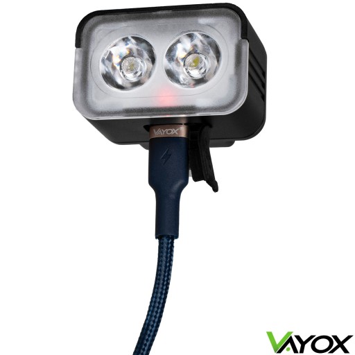 LAMPKA ROWEROWA PRZEDNIA OŚWIETLENIE AKUMULATOR USB-C ALUMINIUM 300lm VAYOX