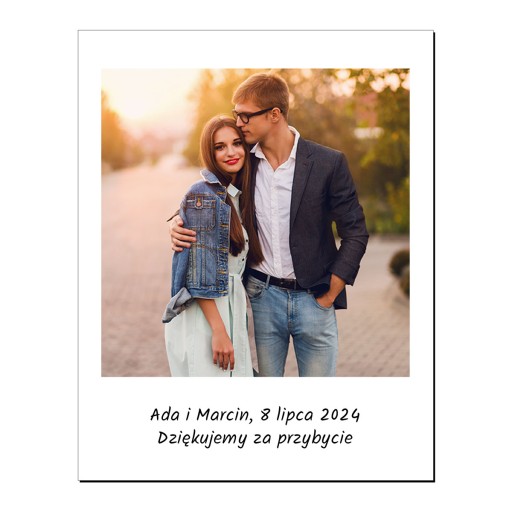 Magnes z twoim zdjęciem polaroid personalizowany prezent podziękowanie 8szt