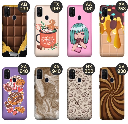 ETUI DO SAMSUNG GALAXY M21 WZORY CZEKOLADA CHOCO SŁODYCZE OBUDOWA POKROWIEC