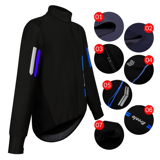 МУЖСКАЯ ЗИМНЯЯ ВЕЛОСИПЕДНАЯ КУРТКА XXXL SOFTSHELL ИЗОЛИРОВАННАЯ MTB WINDSTOPER ЧЕРНАЯ