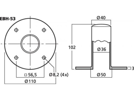 MONACOR EBH-53 Болт для крепления колонн