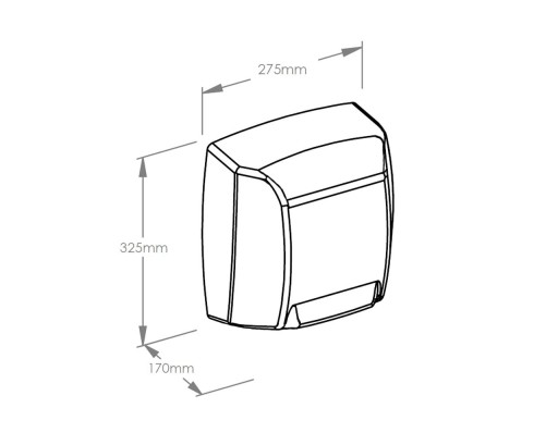 Сушилка для рук Merida EIB120 MEDIFLOW, сталь, белый
