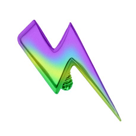 Титановый колпачок - молния 0,9/9,5/5 радуга