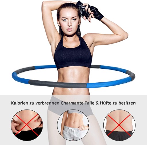КОЛЕСО ИЗ ПЕНЫ HULA HOP СКЛАДНЫЕ 75-95см СИНИЙ СЕРЫЙ