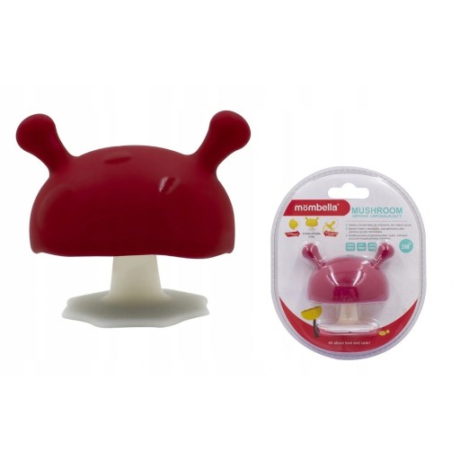 Mombella Mushroom Chimney Красный успокаивающий прорезыватель для зубов