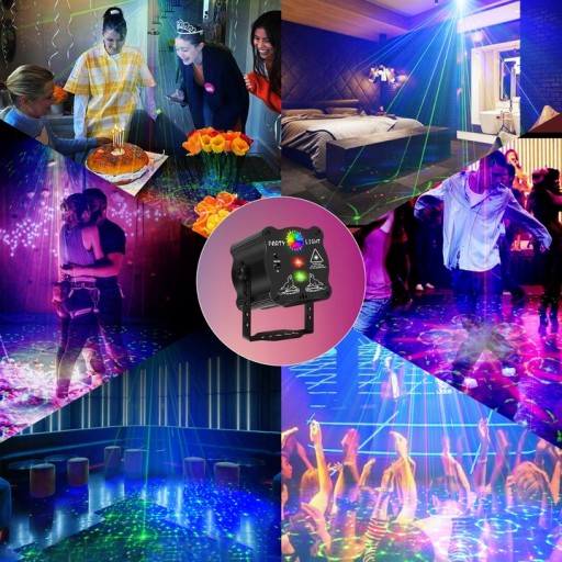 проектор лазерный дискотека сцена RGB огни праздничное украшение на Хэллоуин