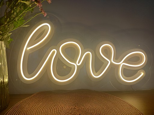 DUŻY podświetlany napis Neonowy Neon LOVE 63x33 cm
