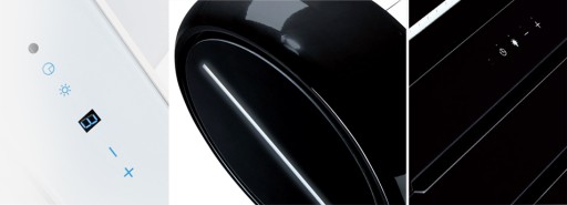 Toflesz BALTIC LUX островная трубчатая кухонная вытяжка черный 700м со светодиодным радиоуправлением