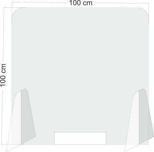 Pleksa osłona na ladę 150x50/55 pleksi 3mm