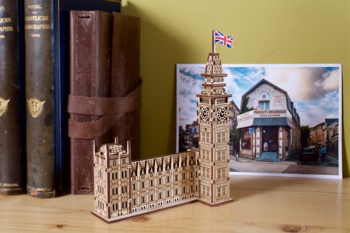 3D модель головоломки Ugears Деревянный Биг Бен