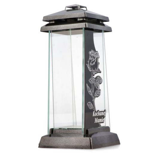 Znicz Zsz-2 mini trapez srebrny Kochanej Mamie 26cm