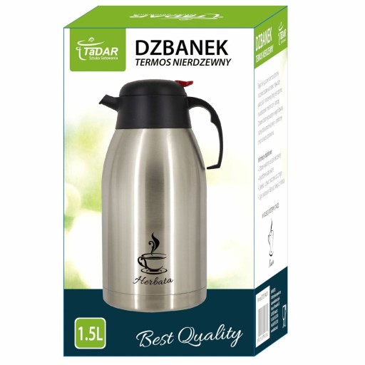 TERMOS Konferencyjny DUŻY GRAWEROWANY Dzbanek KAWA Tadar Herbata 1,5 l
