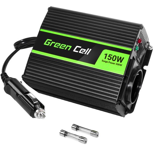 Автомобильный преобразователь напряжения Mini Green Cell 12 В 150 Вт 300 Вт USB для автомобиля