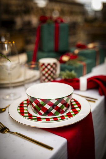 Миска с карточкой Altom Christmas Classic фарфоровый салатник, 15 см.
