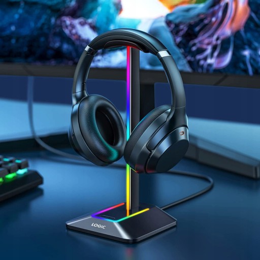 ПОДСТАВКА ДЛЯ ИГРОВЫХ НАУШНИКОВ RGB LED РУЧКА USB