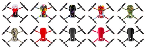 SUNNYLIFE Водонепроницаемый стикер фольгированный - DJI MINI2 - красный карбон (MM2-TZ452-7)