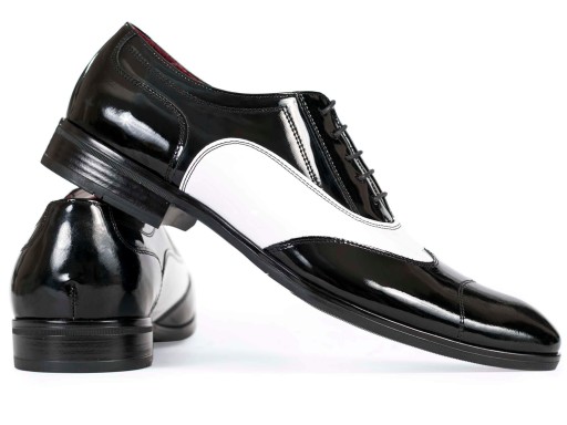 Czarne lakierki męskie Buty ślubne T25 MODINI r.41