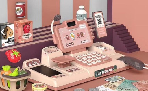 Магазин Кассовый аппарат для детей Сканер корзины ВЕСОВ FUN в магазине товаров