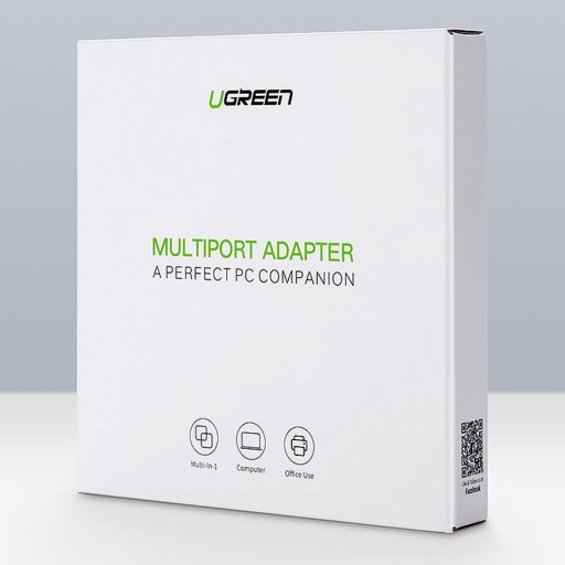СЕТЕВОЙ АДАПТЕР UGREEN ETHERNET-ХАБ USB — RJ45 10/100 Мбит/с / 3 порта USB 2.0