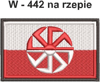 Польский флаг со Сварогом на липучке W - 518