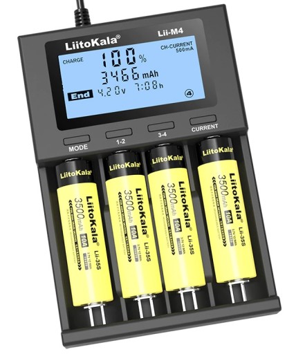 Ładowarka akumulatorów LiitoKala Lii-M4 Li-Ion AA