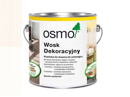 OSMO 3186 Воск декоративный МАТОВЫЙ БЕЛЫЙ 0,125л