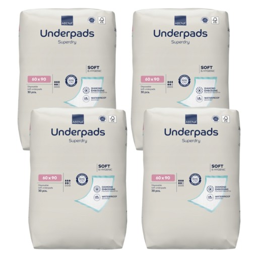 Прокладки гигиенические впитывающие Underpads Superdry 90x60 120 шт ABENA