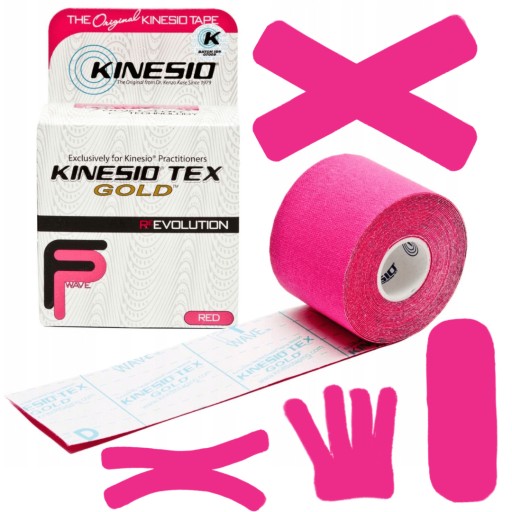 Taśma Kinesio Tex Gold FP 5cmx5m Kinesio Czerwony
