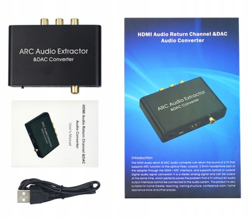 Аудиоадаптер ARC HDMI 192 кГц