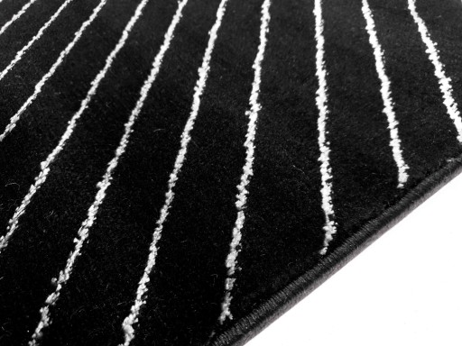 Emerald Lamele Glamour 80x150 Rug Black с серебряными линиями