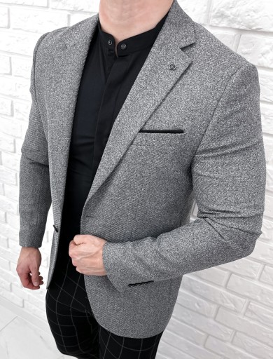 Серая элегантная куртка Meska Stylovy - 60