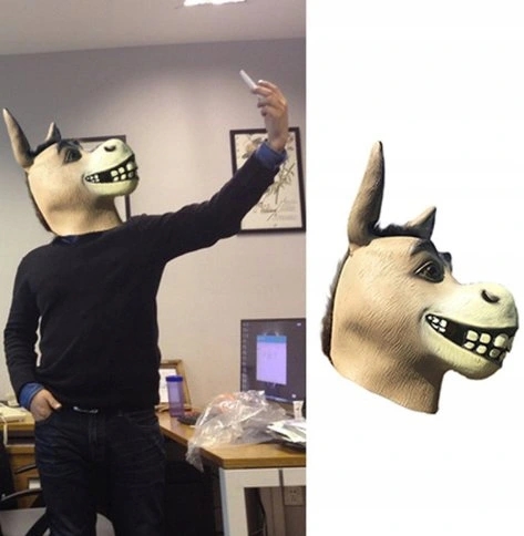 Маска осла от SHEK Shrek Latex COSPLAY