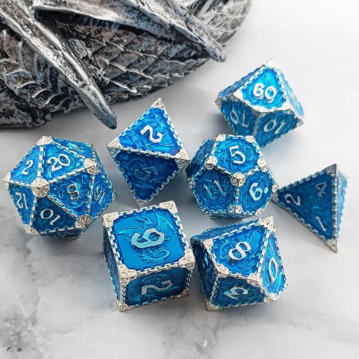 Набор пророчества дракона из 7 металлических костей RPG
