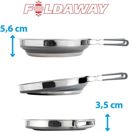 PATELNIA TURYSTYCZNA SKŁADANA SILIKON BRUNNER VOLCANO FOLD-AWAY 24 cm