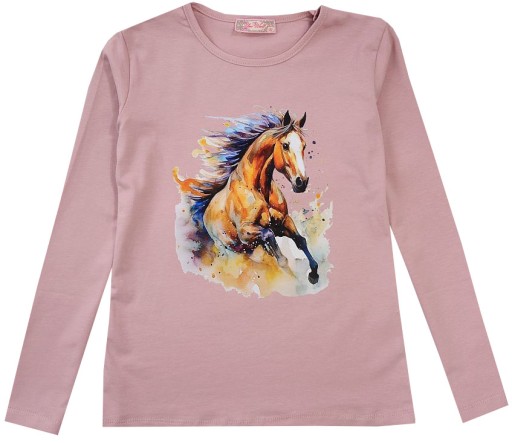 БЛУЗКА, ТУНИКА ХЛОПКОВАЯ, окрашенная в розовый цвет HORSE 122 H205ń