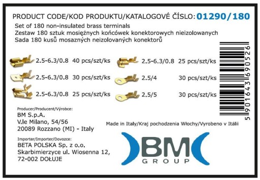 КОНЦЕВОЙ КОМПЛЕКТ БЕТА BM. РАЗЪЕМЫ 180 ШТ.