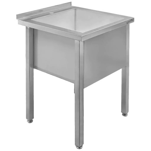 Zlew gastronomiczny 1 komora spawany stal 60x60x85