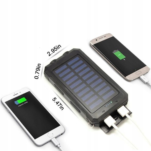 SURVIVAL 20000 SOLAR POWERBANK ВОДОНЕПРОНИЦАЕМЫЙ СО СВЕТОДИОДОМ